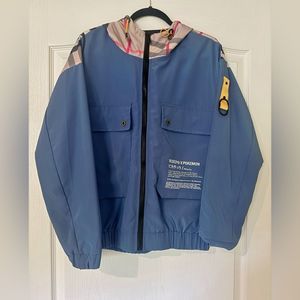 10. Deep X Pokemon windbreaker full zip hooded jacket Mosshino Coutube size M